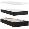 VidaXL Cadre de lit ottoman avec matelas noir 180x200 cm similicuir
