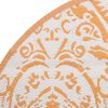 vidaXL Tapis d'ext&eacute;rieur ARAKIL orange et blanc &Oslash;160 cm PP