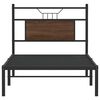 vidaXL Cadre de lit sans matelas ch&ecirc;ne marron 75x190cm bois ing&eacute;nierie