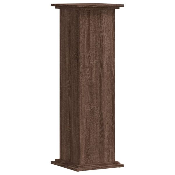 vidaXL Support pour plantes chêne brun 33x33x100 cm bois d'ingénierie