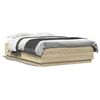 vidaXL Cadre de lit avec LED sans matelas chêne sonoma 150x200 cm