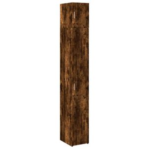 vidaXL Armoire de rangement mince ch&ecirc;ne fum&eacute; 30x42,5x225 cm