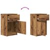vidaXL Tables de chevet 2 pcs vieux bois 39x35x65 cm bois d'ing&eacute;nierie