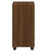 vidaXL Armoire &agrave; tiroirs avec roulettes Ch&ecirc;ne marron Bois d'ing&eacute;nierie