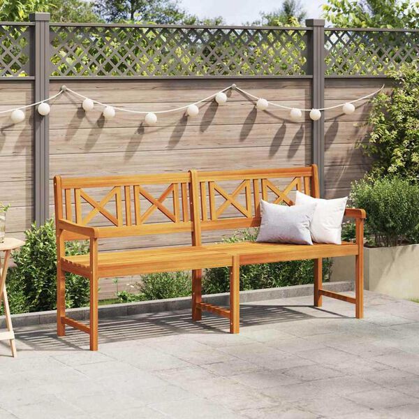 vidaXL Banc de jardin Marron 180 x 56 x 90 cm Bois d'acacia massif