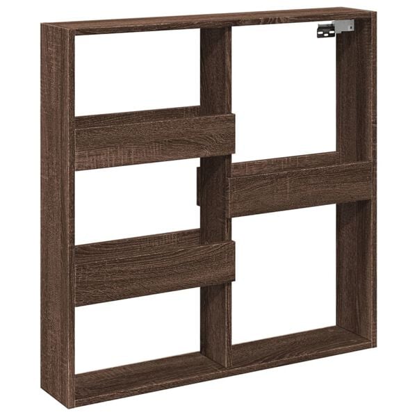 vidaXL Armoire murale ch&ecirc;ne marron 80x15x80 cm bois d'ing&eacute;nierie