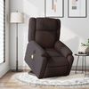 vidaXL Fauteuil inclinable de massage &eacute;lectrique Marron fonc&eacute; Tissu