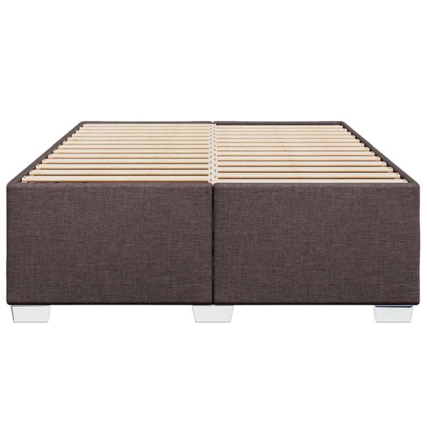vidaXL Cadre de lit sans matelas marron fonc&eacute; 160x200 cm tissu