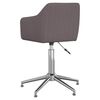 vidaXL Chaise pivotante de salle &agrave; manger Taupe Tissu