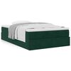 vidaXL Lit ottoman avec matelas vert fonc&eacute; 120x190 cm velours