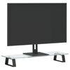 vidaXL Support de moniteur noir 60x20x8 cm verre tremp&eacute; et m&eacute;tal