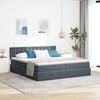 vidaXL Lit de Rangement avec matelas Gris fonc&eacute; 90 x 200 cm