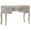 vidaXL Bureau Gris 115x45x75 cm Bois de manguier massif