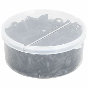 vidaXL Bandes tress&eacute;es pour chevaux 500 pcs silicone noir