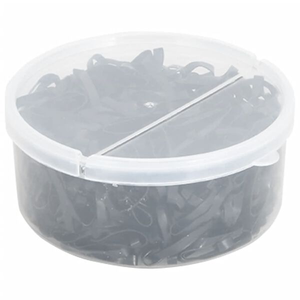 vidaXL Bandes tress&eacute;es pour chevaux 500 pcs silicone noir