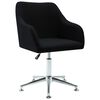 vidaXL Chaise pivotante &agrave; manger noir tissu