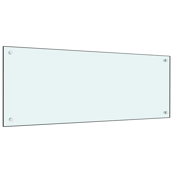 vidaXL Dosseret de cuisine Blanc 100x40 cm Verre tremp&eacute;
