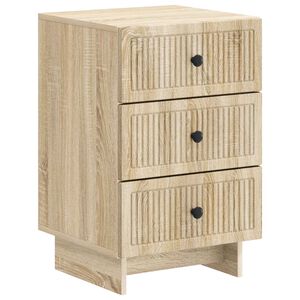 vidaXL Cabinet de chevet avec tiroir Ch&ecirc;ne Sonoma 43 x 41 x 66,5 cm