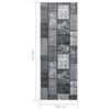 vidaXL Tapis BCF Gris avec motif de blocs 100x200 cm