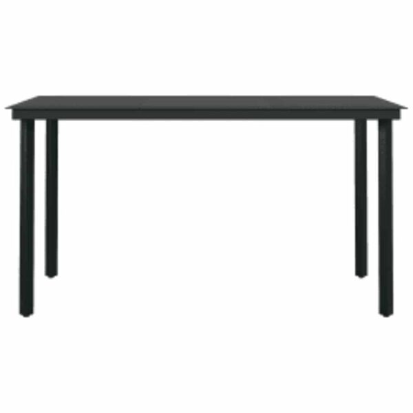 vidaXL Ensemble &agrave; manger jardin coussins 5pcs marron poly rotin verre