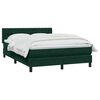 vidaXL Sommier &agrave; lattes de lit et matelas vert fonc&eacute; 160x220cm velours
