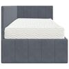 vidaXL Cadre de lit d'angle avec matelas 2 pcs Gris Velours