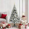 vidaXL Sapin de No&euml;l artificiel Blanc 150 cm PVC, Acier et Plastique