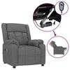 vidaXL Fauteuil inclinable &eacute;lectrique Gris fonc&eacute; Tissu