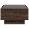 vidaXL Table basse avec LED ch&ecirc;ne marron 70x50x30 cm bois d'ing&eacute;nierie