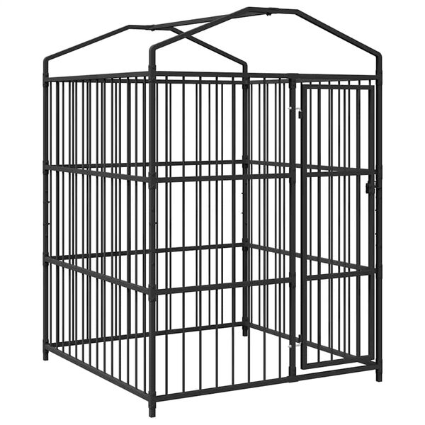 vidaXL Chenil d'extérieur avec toit pour chiens 150x150x210 cm