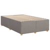 vidaXL Sommier &agrave; lattes de lit avec matelas Taupe 120x200 cm Tissu