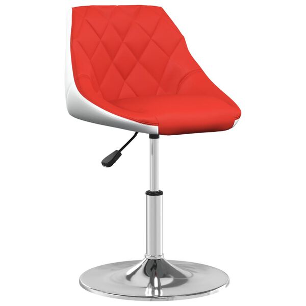 vidaXL Chaise de salle &agrave; manger Rouge et blanc Similicuir