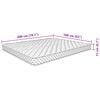 vidaXL Matelas Blanc 200 x 180 x 17 cm Mousse PU