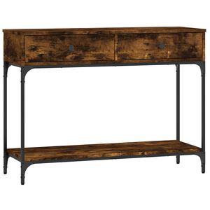 vidaXL Table console ch&ecirc;ne fum&eacute; 100x34,5x75 cm bois d'ing&eacute;nierie