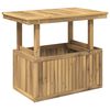 vidaXL Table de caf&eacute; de jardin en bois d'acacia r&eacute;glable en hauteur