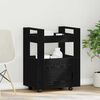 vidaXL Chariot de cuisine Ch&ecirc;ne noir 60 x 45 x 80 cm Bois d'ing&eacute;nierie
