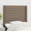 vidaXL T&ecirc;te de lit avec oreilles Taupe 93x16x118/128 cm Tissu
