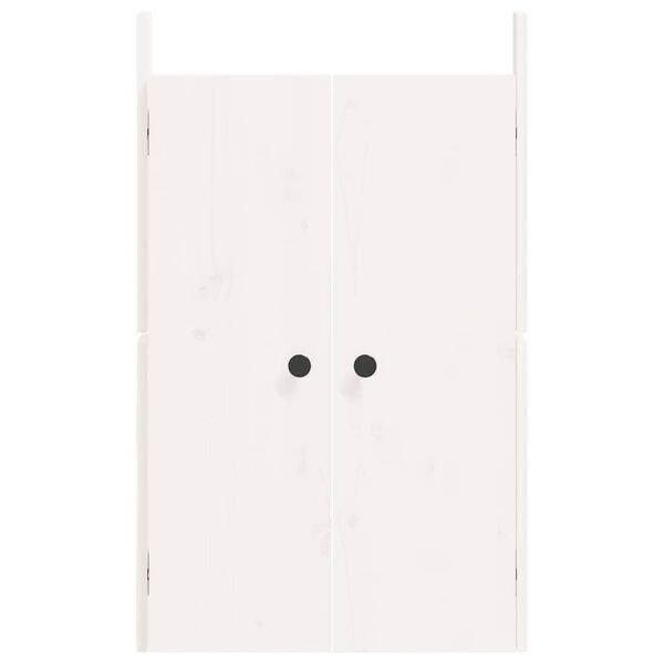 vidaXL Portes de cuisine d'ext&eacute;rieur MEPPEL 2 pcs blanc bois de pin massif
