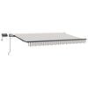 vidaXL Auvent R&eacute;tractable Gris clair et blanc 500 &times; 350 cm tissu