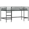 vidaXL Lit mezzanine pour enfants Uni Noir 100 x 200 cm Acier