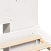 vidaXL Lit bibliothèque sans matelas blanc 120x200 cm bois pin massif