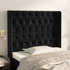 vidaXL Tête de lit avec oreilles Noir 103x16x118/128 cm Velours