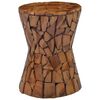vidaXL Tabouret mosaïque Marron Bois de teck solide