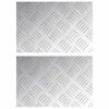 vidaXL Plaques à damier 2 pcs Argent 30 x 20 cm Aluminium