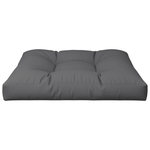 vidaXL Coussin de palette anthracite 80x80x12 cm tissu