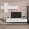 vidaXL Ensemble de meubles TV 7 pcs Blanc Bois d'ing&eacute;nierie
