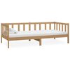 vidaXL Lit de repos et matelas 90x200cm Marron miel Bois de pin massif