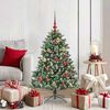 vidaXL Sapin de No&euml;l artificiel Vert 120 cm PVC, plastique et acier