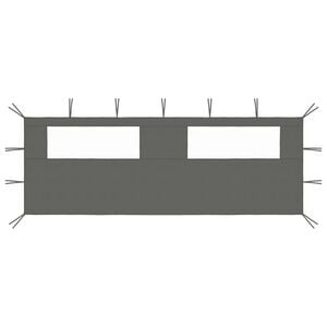 vidaXL Paroi lat&eacute;rale de belv&eacute;d&egrave;re avec fen&ecirc;tres 6x2 m Anthracite
