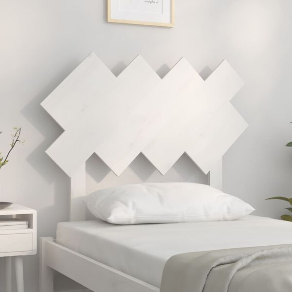 vidaXL Tête de lit Blanc 92x3x81 cm Bois massif de pin